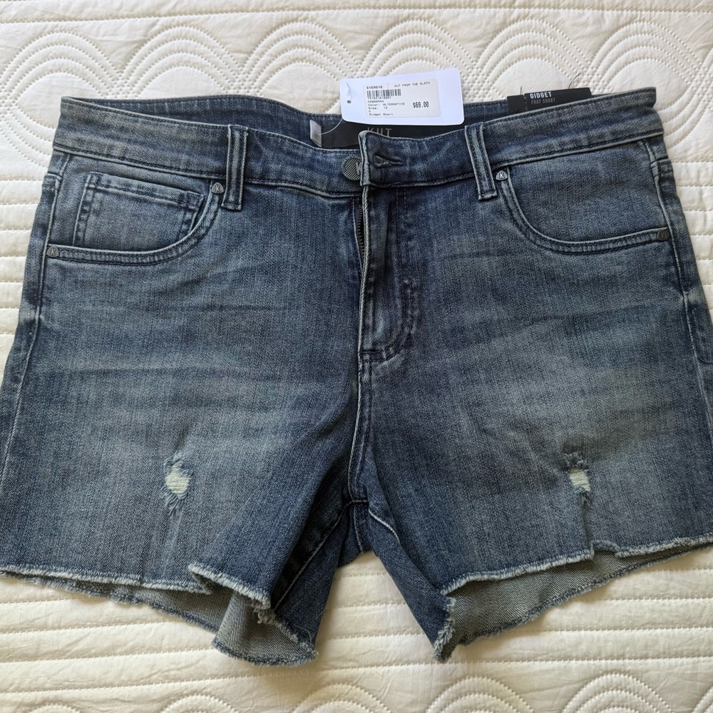 Kut from the Kloth Gidget Fray Shorts - Blue
